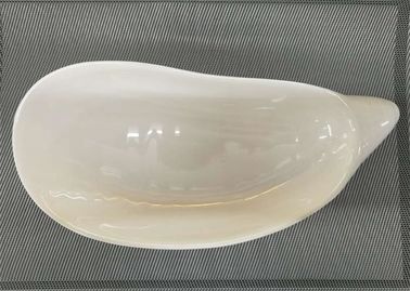 白いメラミン ディナー・ウェアのトランペット-貝-皿の長さ25cmの重量405gを形づけて下さい