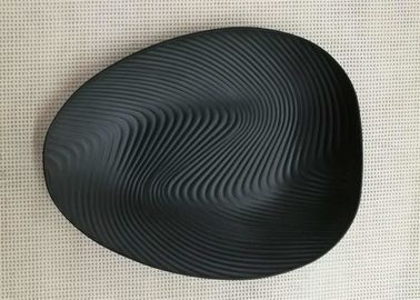 模造磁器のディナー・ウェアは韓国人を置きます-版黒い色のさざ波終わりのスタイルを作って下さい