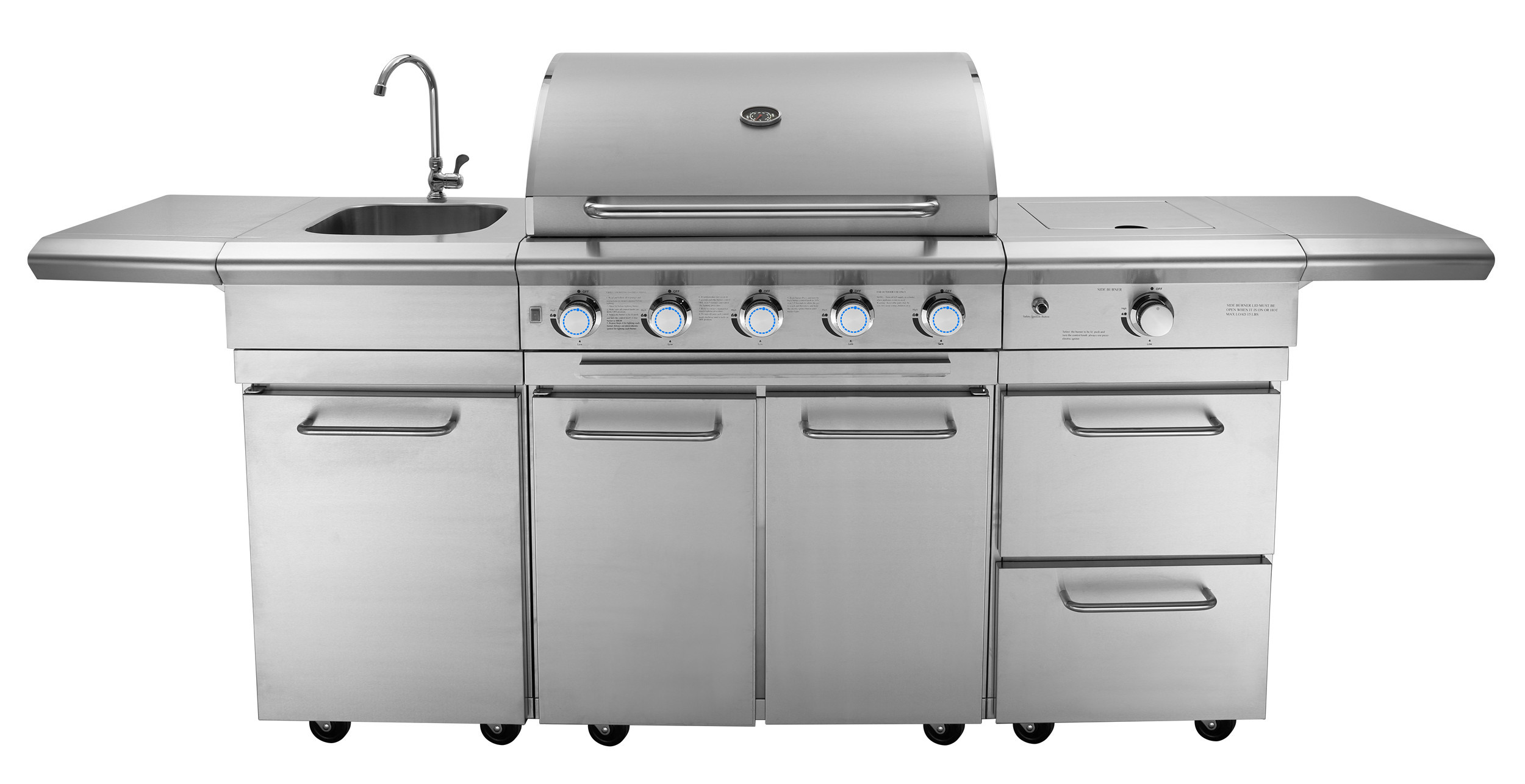 注文の現代屋外の台所ガスBBQのグリル/ステンレス鋼LPGのガスのグリル