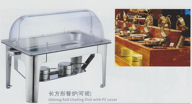 PC カバーが付いているレストランのステンレス鋼の調理器具の細長いロール摩擦皿