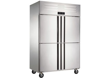 4つの固体ドアの臨時雇用者が付いている二重温度の商業冷蔵庫の冷凍庫。範囲0~-15°C/8~-10°C