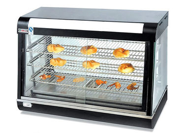 電気暖房の食糧ウォーマーのショーケースのカウンタートップによって曲げられるガラス パンの熱い飾り戸棚
