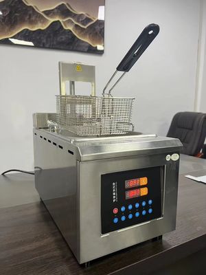 多機能ステンレス鋼深揚げ器 オートマティック リフティング オイル フライリング マシン 鶏肉切片のポット フランスフライズ ポテト魚