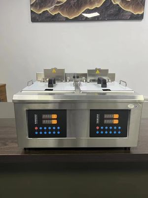多機能ステンレス鋼深揚げ器 オートマティック リフティング オイル フライリング マシン 鶏肉切片のポット フランスフライズ ポテト魚