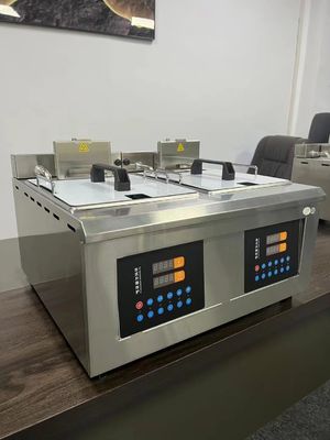 多機能ステンレス鋼深揚げ器 オートマティック リフティング オイル フライリング マシン 鶏肉切片のポット フランスフライズ ポテト魚