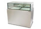 木製/ステンレス鋼の基盤のガラス ケーキ冷却装置ショーケース/ペストリーの飾り戸棚